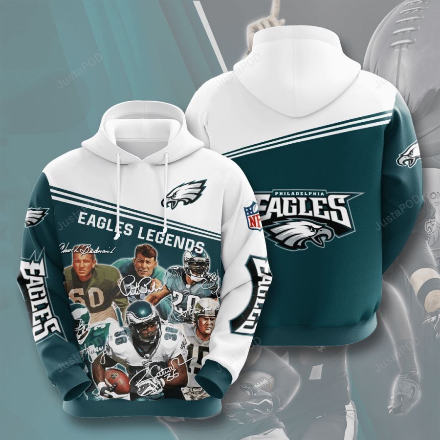 Philadelphia Eagles Legends 3d All Over Print Hoodie Zip-up Hoodie