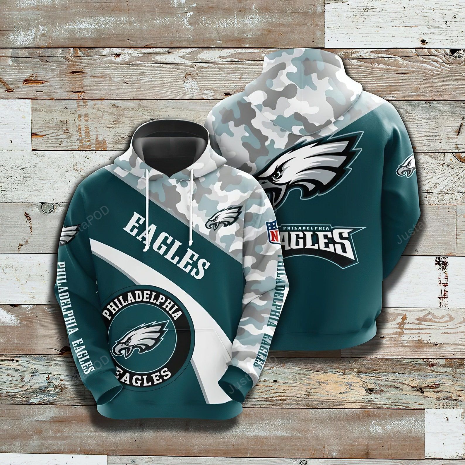 Philadelphia Eagles Nfl 3d All Over Print Hoodie Zip-up Hoodie-trungten-4zw9l