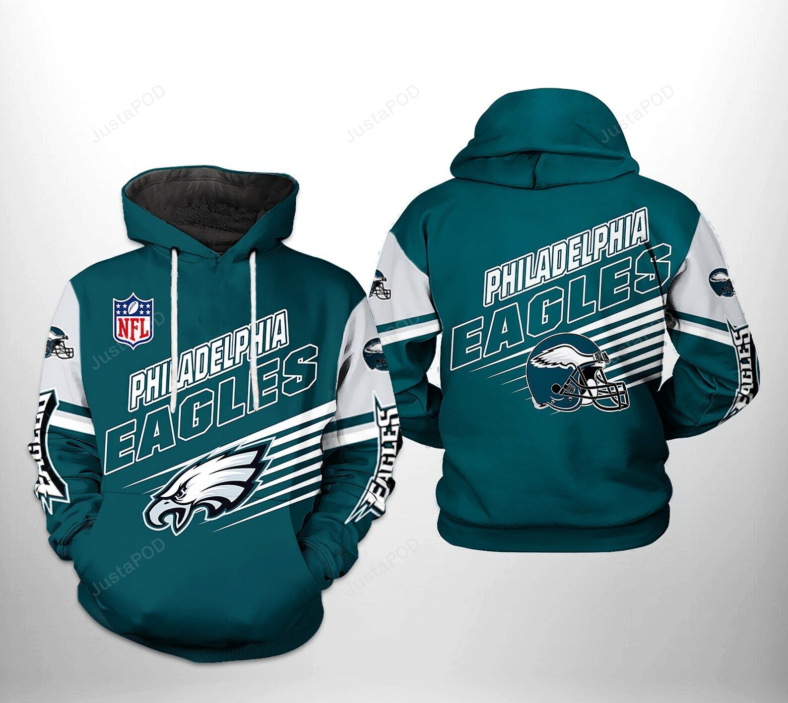 Philadelphia Eagles Nfl 3d All Over Print Hoodie Zip-up Hoodie-trungten-x97zy