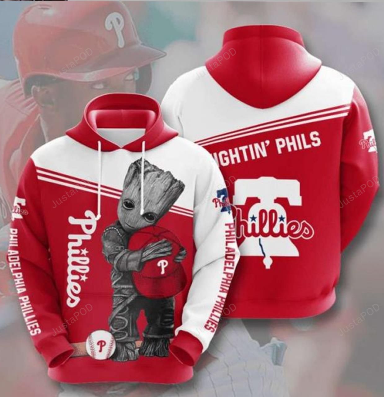 Philadelphia Phillies 3d All Over Print Hoodie Zip-up Hoodie