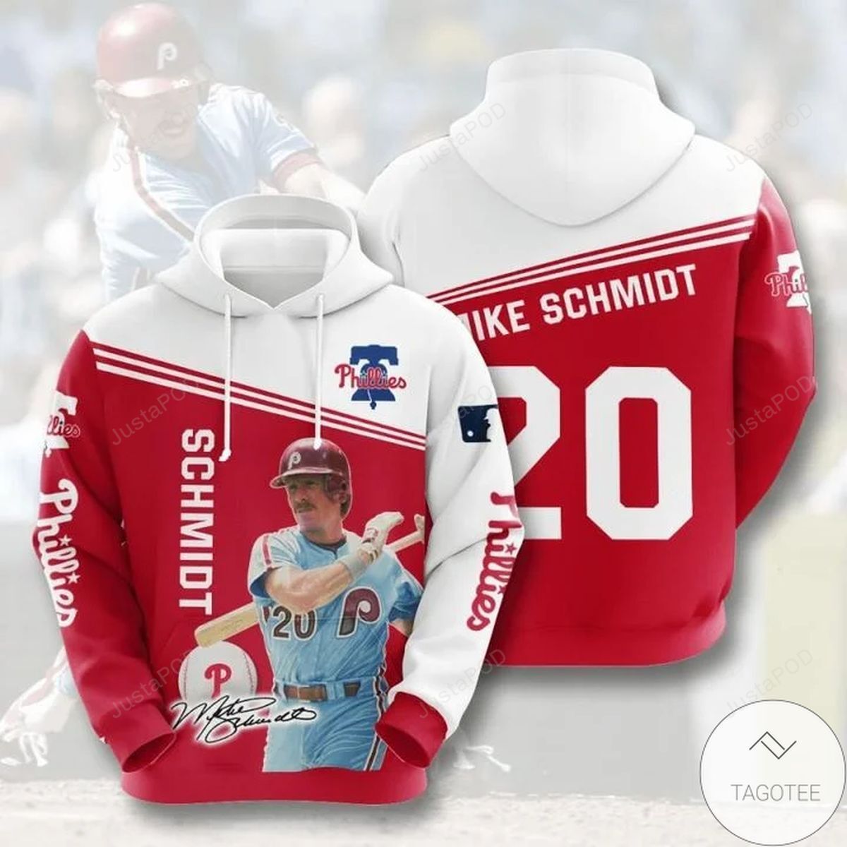 Philadelphia Phillies Mike Schmidt 20 For Unisex 3d All Over Print Hoodie Zip-up Hoodie