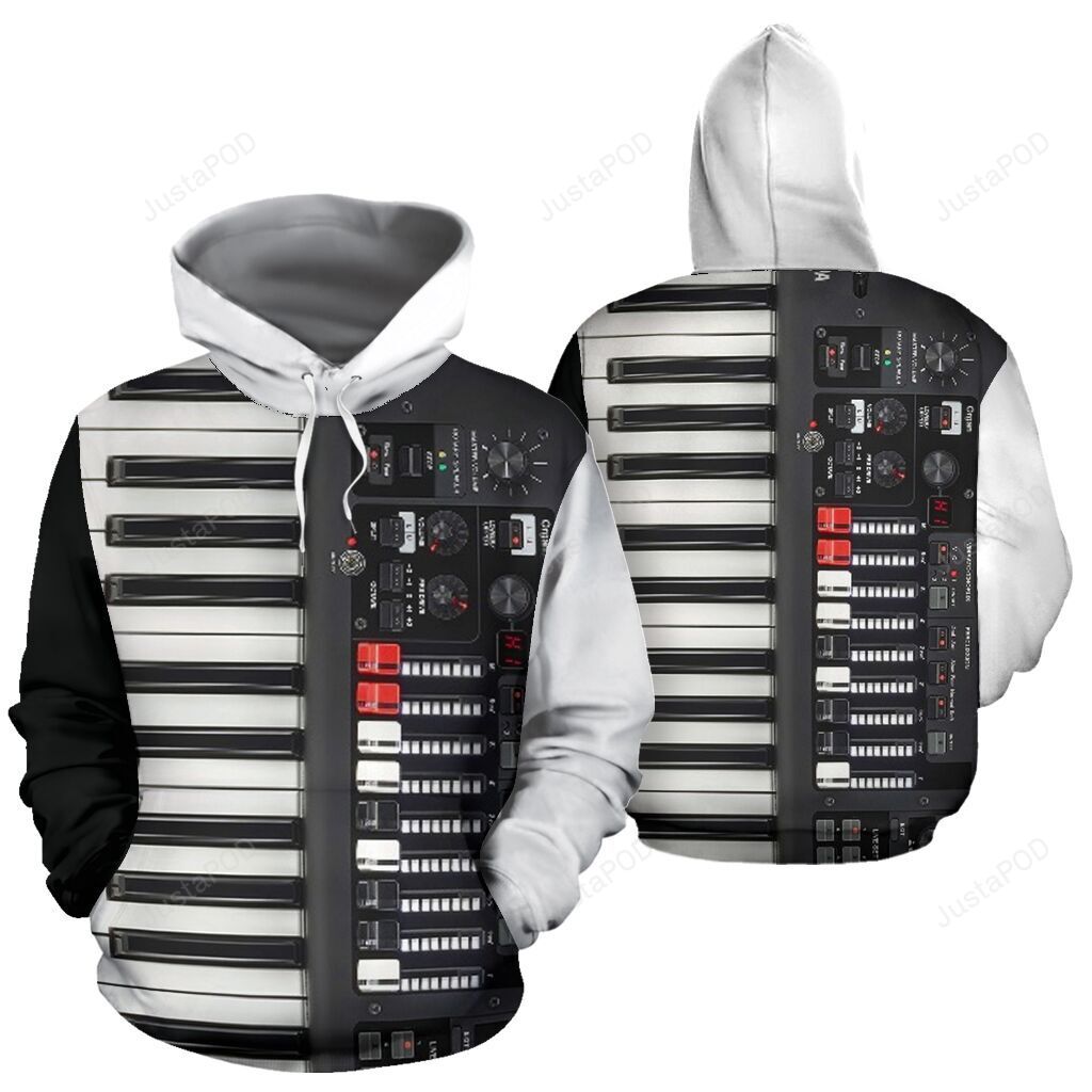 Piano Electronic 3d All Over Print Hoodie Zip-up Hoodie