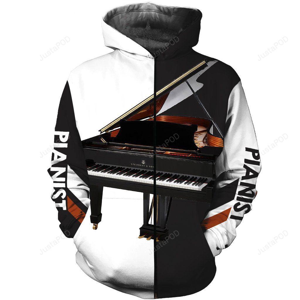 Piano Music 3d All Over Print Hoodie Zip-up Hoodie