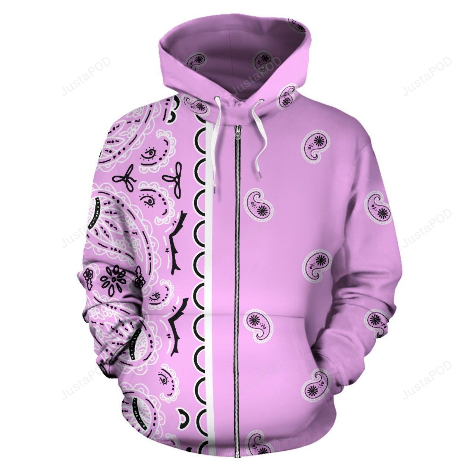 Pink Bandana 3d All Over Print Hoodie Zip-up Hoodie