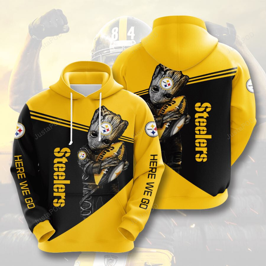 Pittsburgh Steelers 3d All Over Print Hoodie Zip-up Hoodie-trungten-4rxet