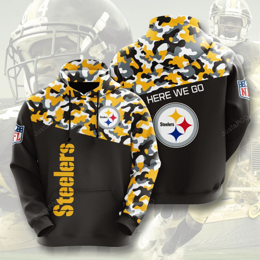 Pittsburgh Steelers 3d All Over Print Hoodie Zip-up Hoodie-trungten-6nykg