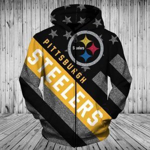 Pittsburgh Steelers 3d All Over Print Hoodie Zip-up Hoodie-trungten-jn96v