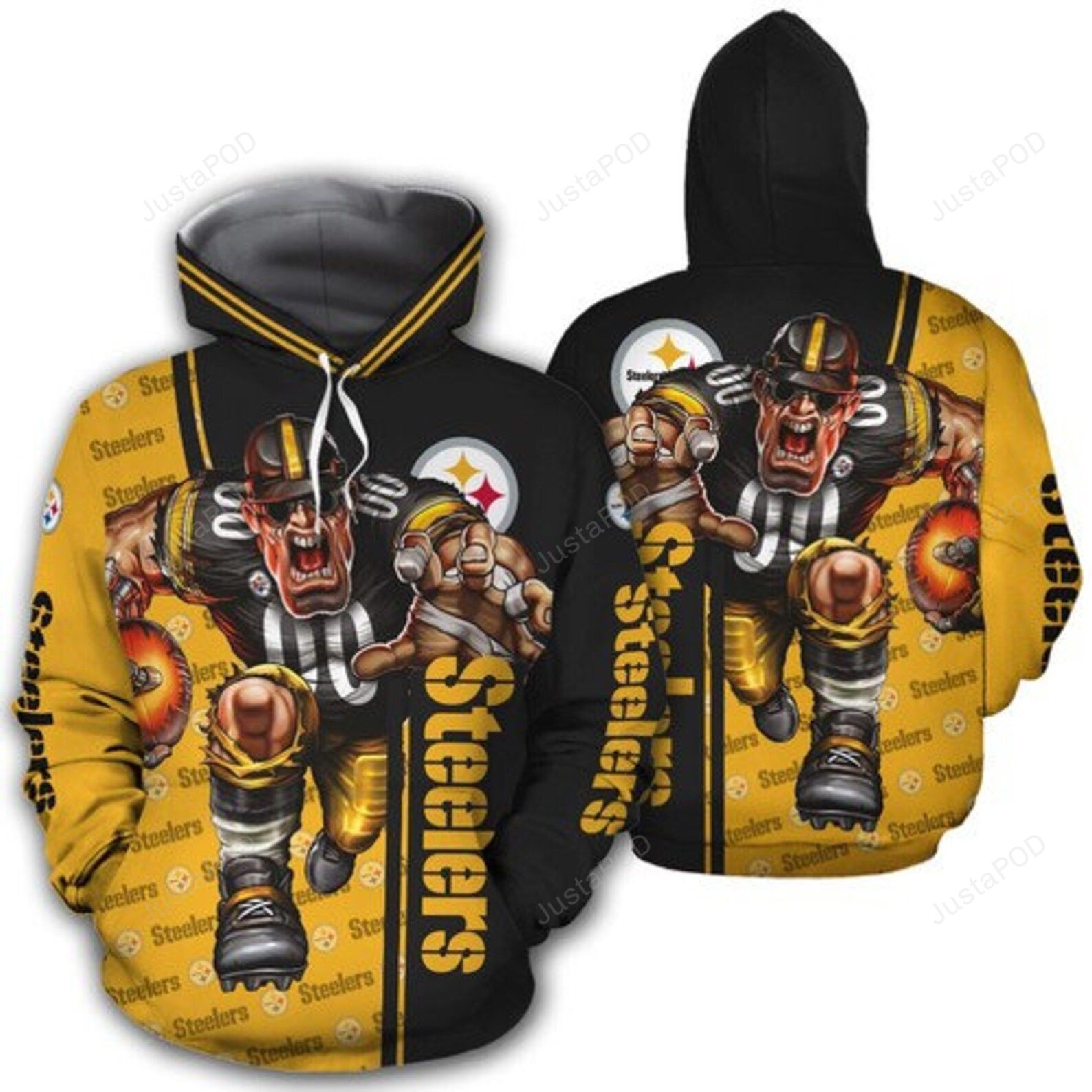 Pittsburgh Steelers 3d All Over Print Hoodie Zip-up Hoodie-trungten-jwojw