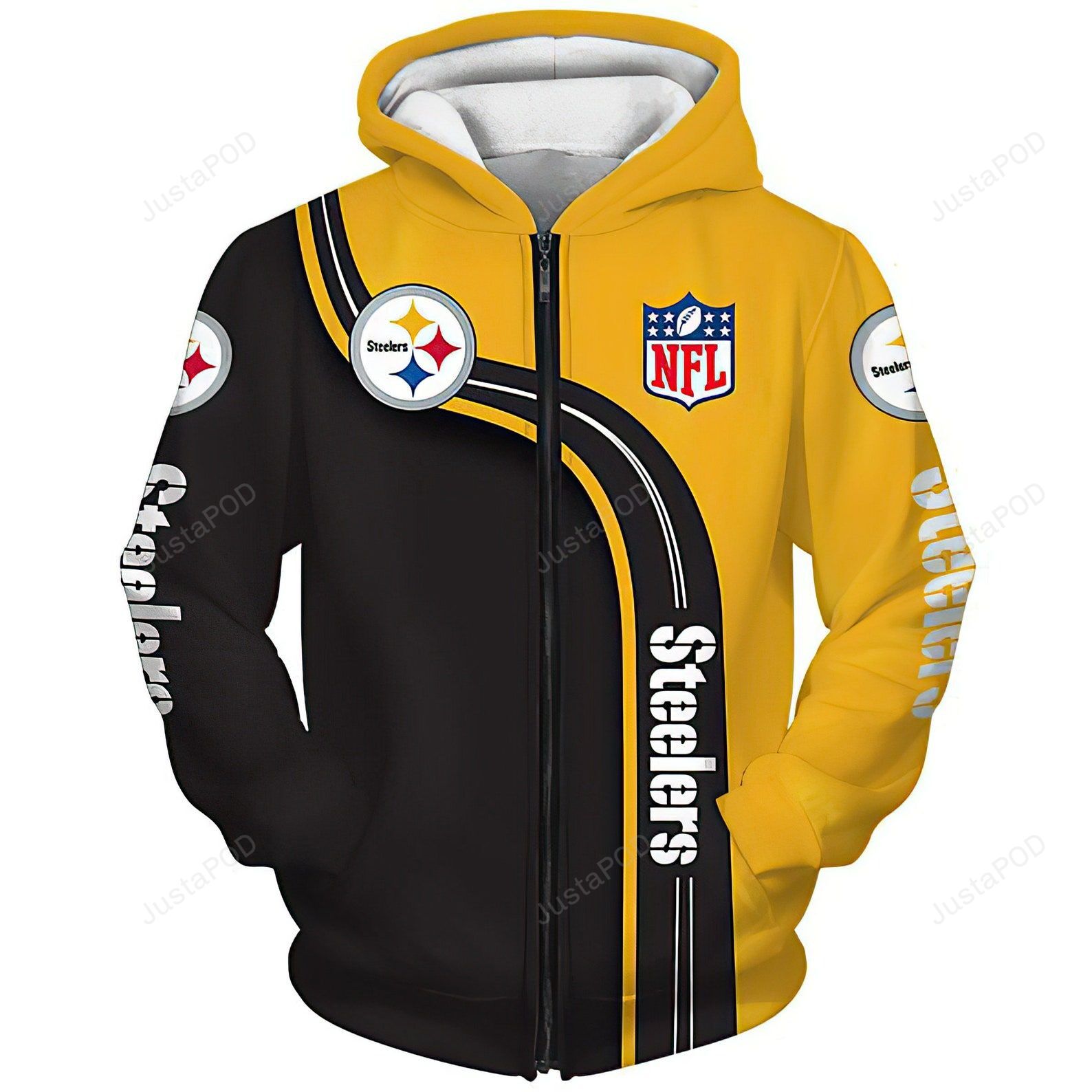 Pittsburgh Steelers 3d All Over Print Hoodie Zip-up Hoodie-trungten-touqb