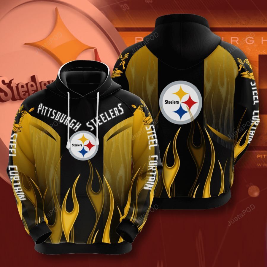 Pittsburgh Steelers 3d All Over Print Hoodie Zip-up Hoodie-trungten-yo7fr