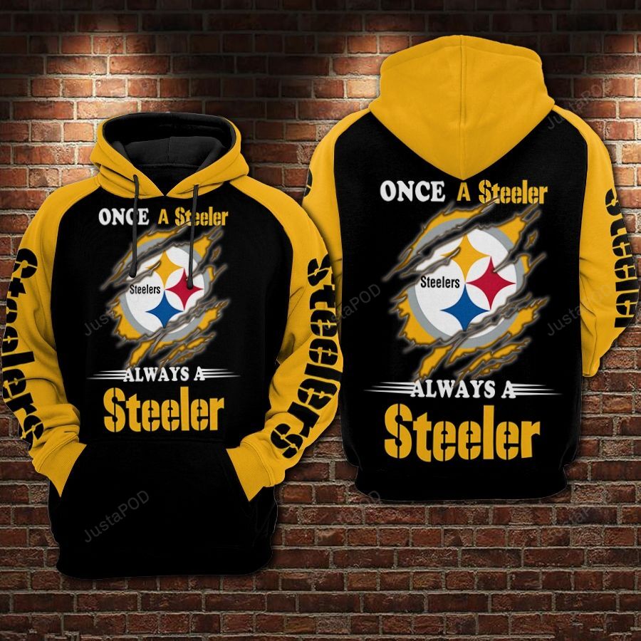 Pittsburgh Steelers 3d All Over Print Hoodie Zip-up Hoodie