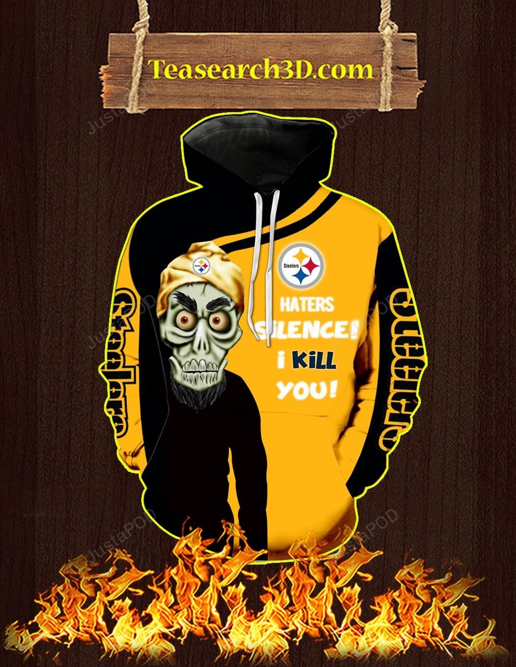 Pittsburgh Steelers Achmed 3d All Over Print Hoodie Zip-up Hoodie