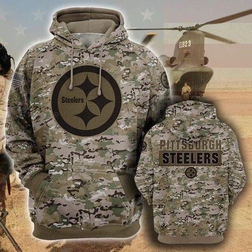 Pittsburgh Steelers Camo 3d Hoodie For Men For Women All Over Printed Hoodie