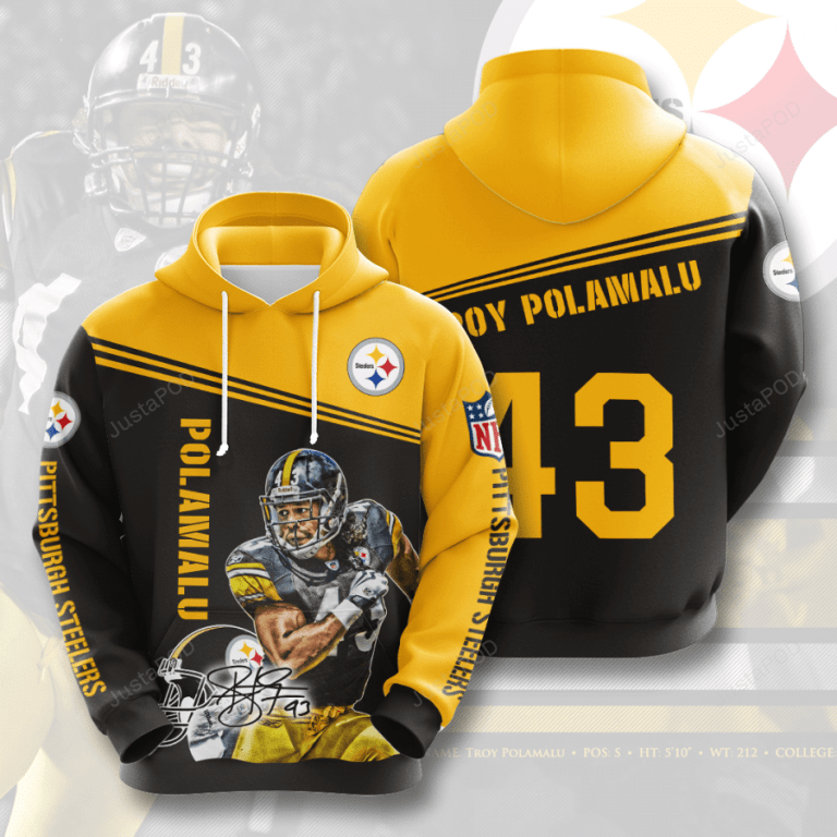 Pittsburgh Steelers Polamalu For Fan 3d All Over Print Hoodie Zip-up Hoodie