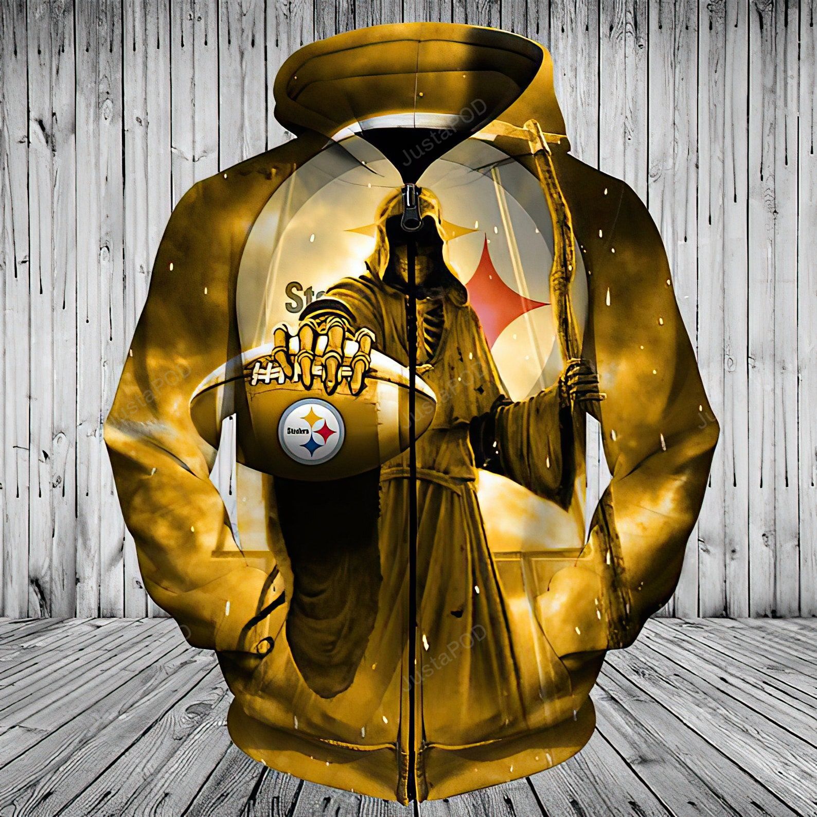 Pittsburgh Steelers Skull 3d All Over Print Hoodie Zip-up Hoodie-trungten-bbbtr