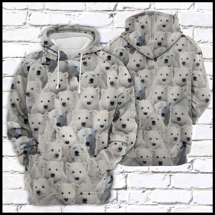 Polar Bear 3d All Over Print Hoodie Zip-up Hoodie