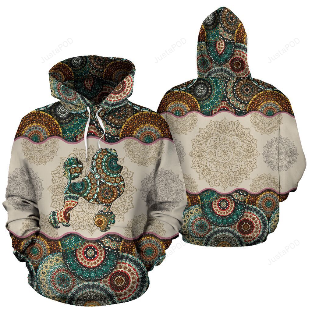 Poodle Vintage Mandala 3d All Over Print Hoodie Zip-up Hoodie