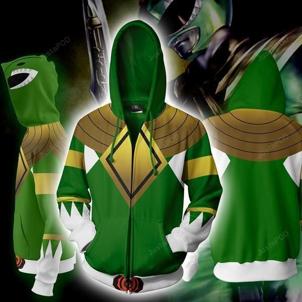 Power Rangers Green Ranger Zip Up Hoodie Power Rangers Hoodie 3d All Over Printed Hoodie Zip-up Hoodie