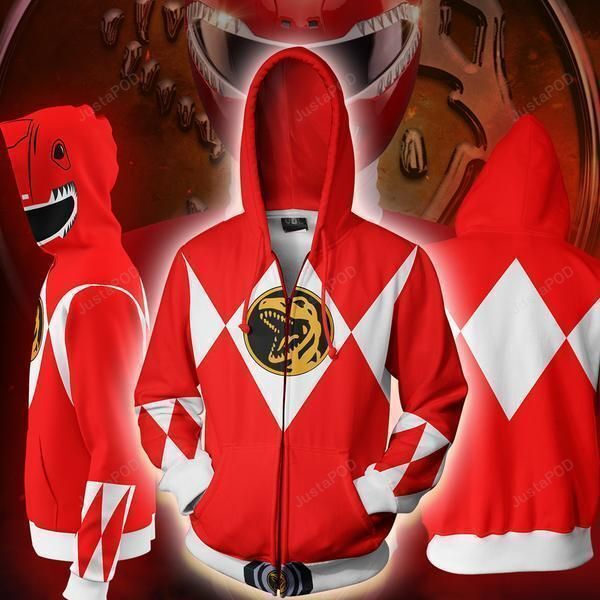 Power Rangers Red 3d All Over Print Hoodie Zip-up Hoodie-trungten-jpfzo