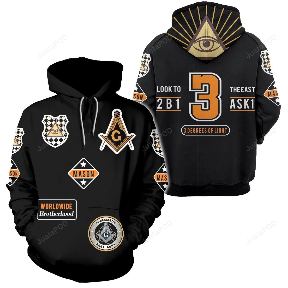 Prince Hall Mason 3d All Over Print Hoodie Zip-up Hoodie