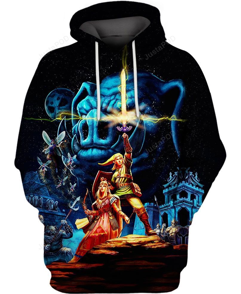 Princess Zelda And Link 3d All Over Print Hoodie Zip-up Hoodie