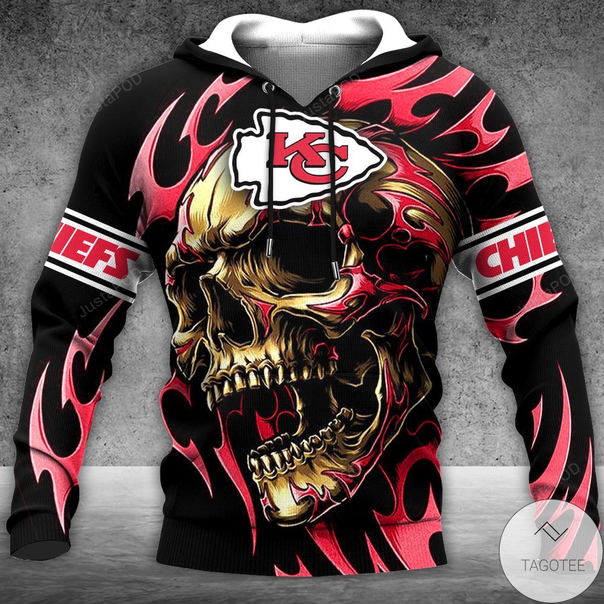 Punisher Kc Chiefs Skull 3d All Over Print Hoodie Zip-up Hoodie