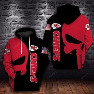 Punisher Skull Kansas City Chiefs 3d All Over Print Hoodie Zip-up Hoodie