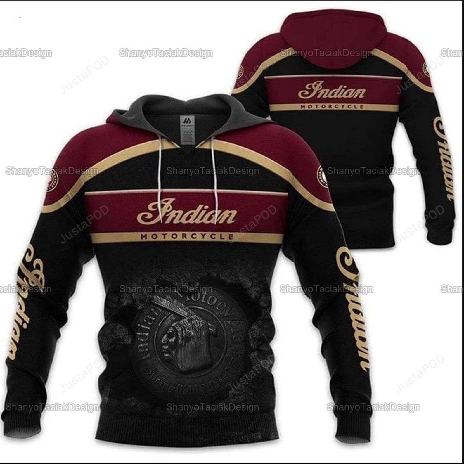 Racing Go Indian Motorcycle 3d All Over Print Hoodie Zip-up Hoodie