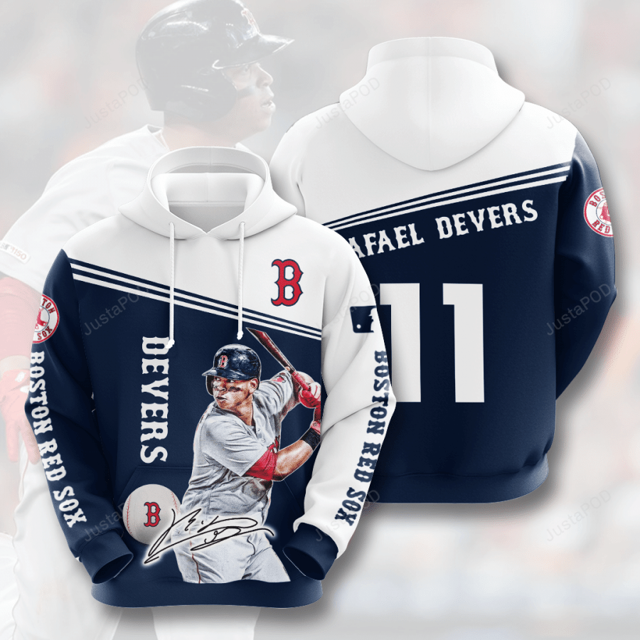 Rafael Devers Boston Red Sox Men And Women 3d Hoodie Boston Red Sox 3d Shirt