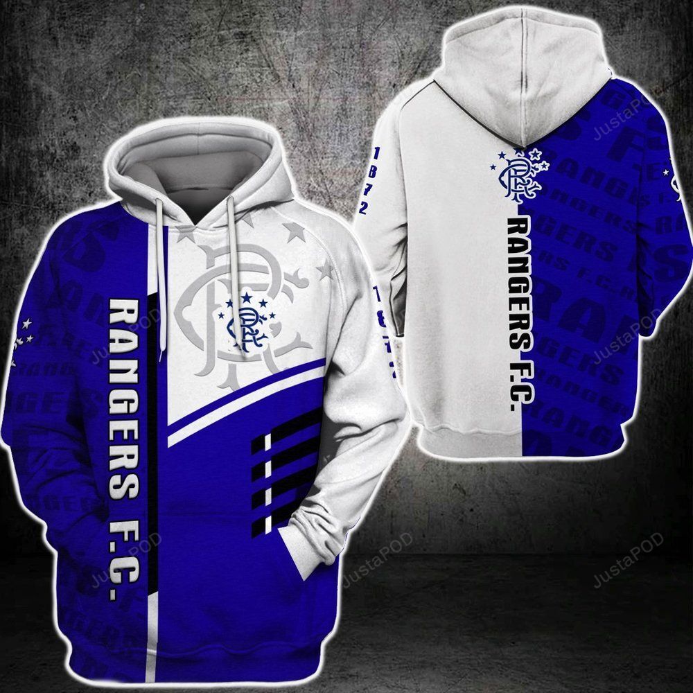 Rangers Fc 3d All Over Print Hoodie Zip-up Hoodie