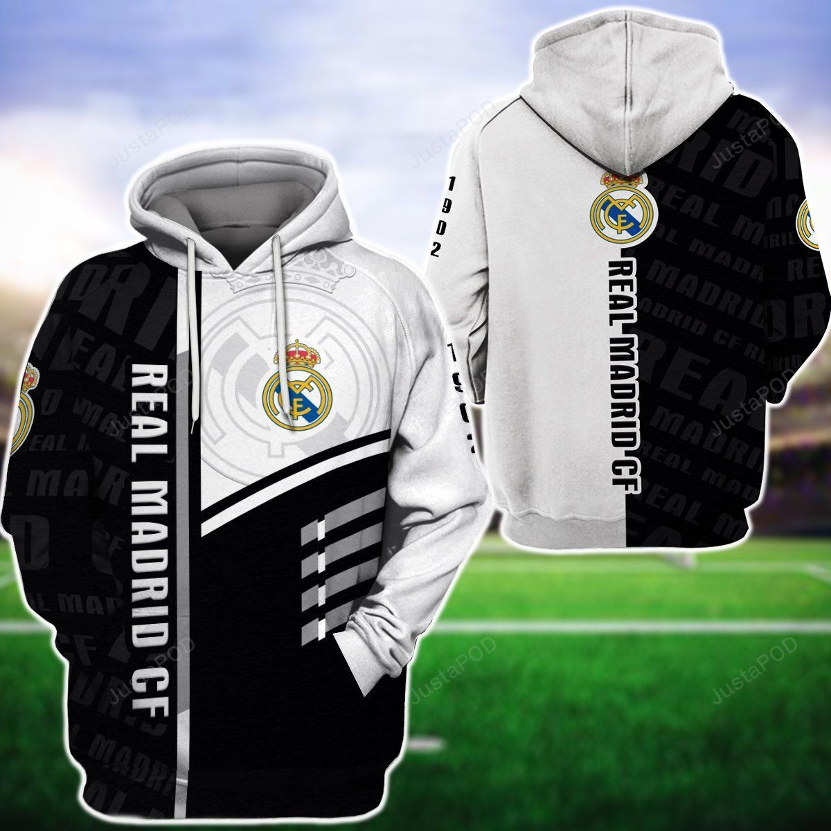 Real Madrid Cf 3d All Over Print Hoodie