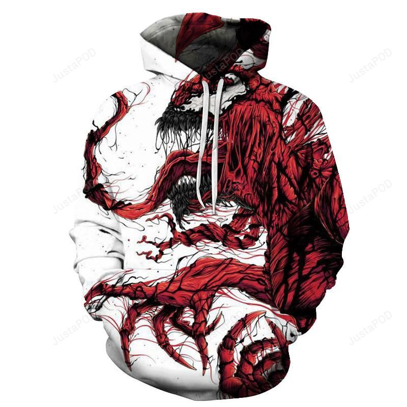 Red Venom 3d All Over Print Hoodie Zip-up Hoodie-trungten-xrlyu