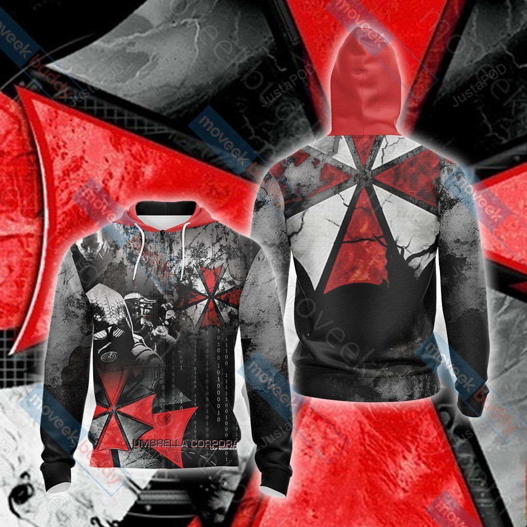 Resident Evil Umbrella Corp 3d All Over Print Hoodie Zip-up Hoodie