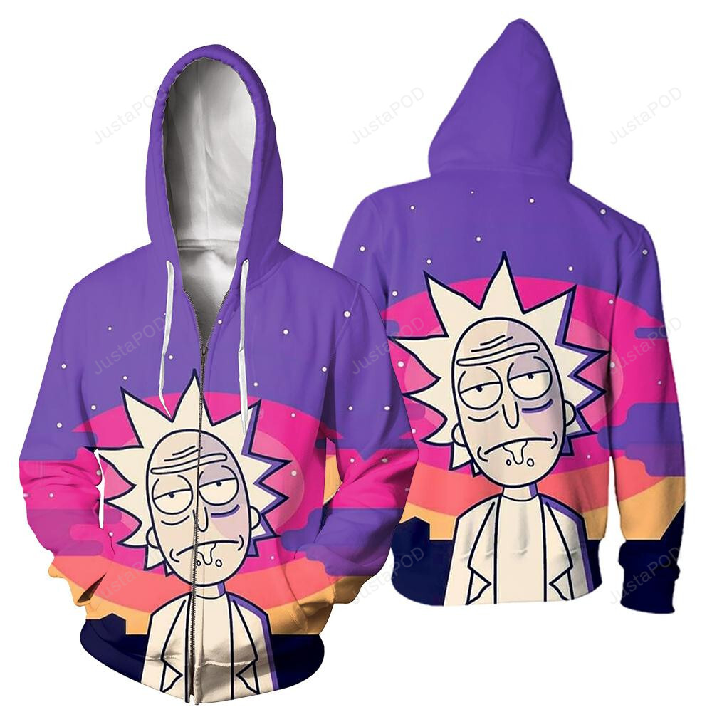 Rick And Morty 3d All Over Print Hoodie Zip-up Hoodie