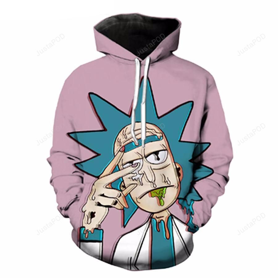 Rick And Morty Acid Trip 3d All Over Print Hoodie Zip-up Hoodie