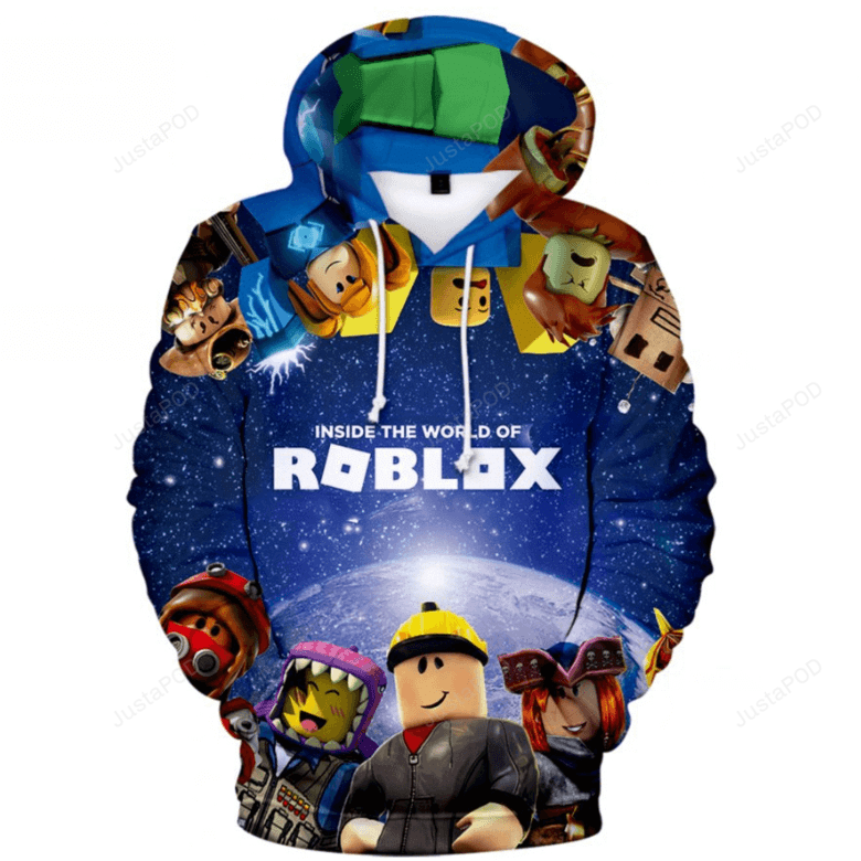 Roblox 3d All Over Print Hoodie Zip-up Hoodie