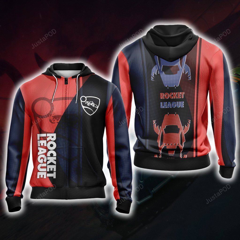 Rocket League 3d All Print Hoodie Zip- Up Hoodie