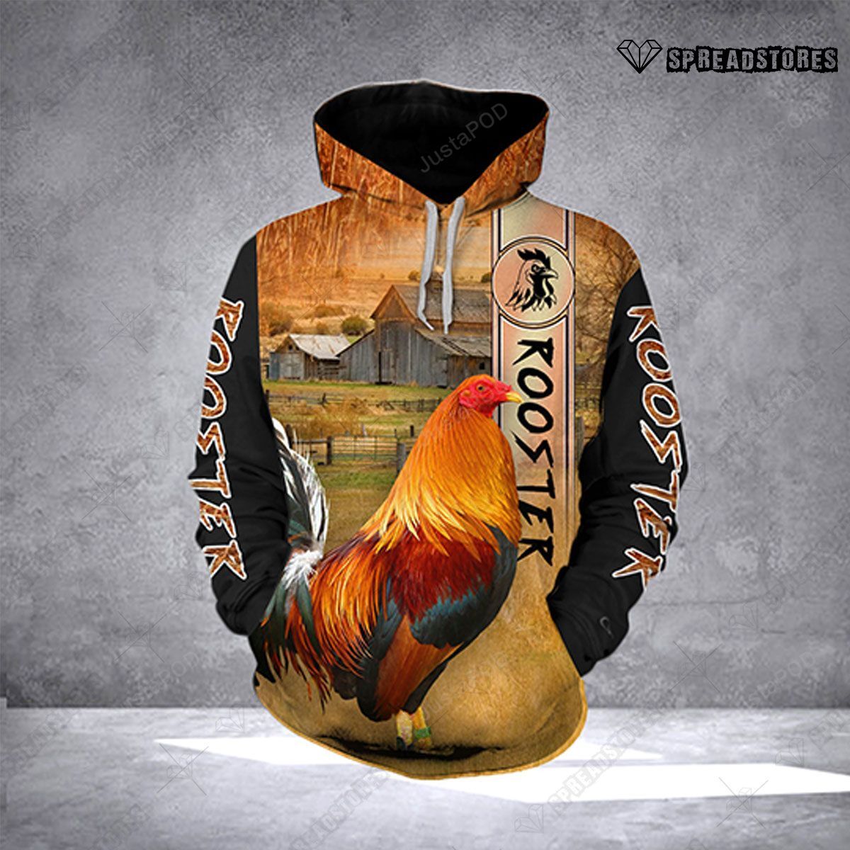 Rooster Ranch Grass 3d Hoodie-trungten-48r43