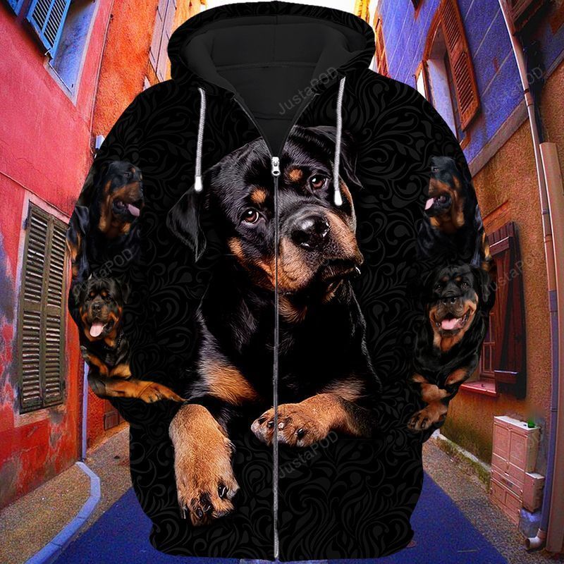 Rottweiler Dog 3d All Over Print Hoodie Zip-up Hoodie