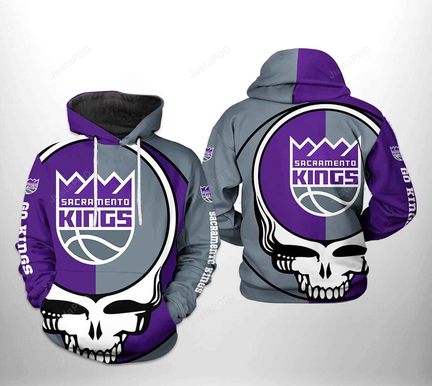 Sacramento Kings Nba Grateful Dead 3d All Over Print Hoodie Zip-up Hoodie