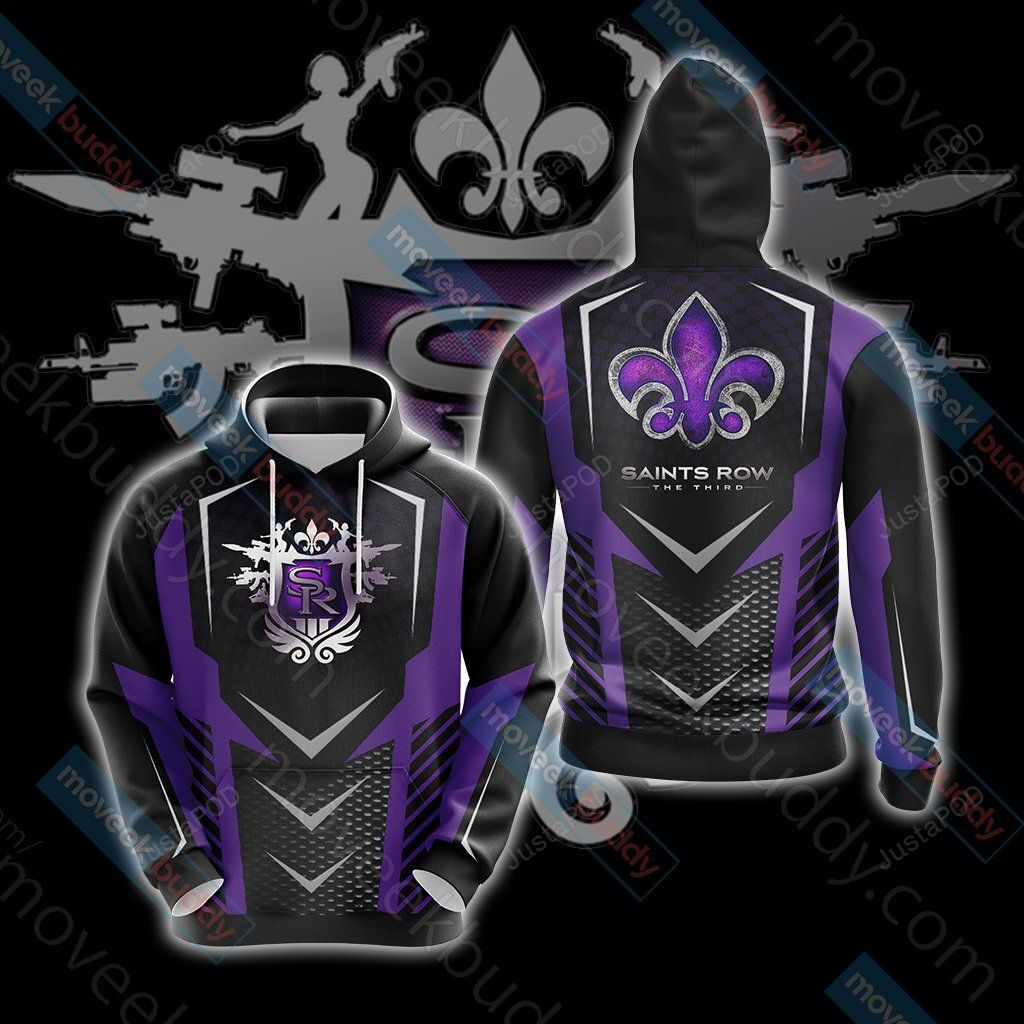 Saints Row 3d All Over Print Hoodie Zip-up Hoodie