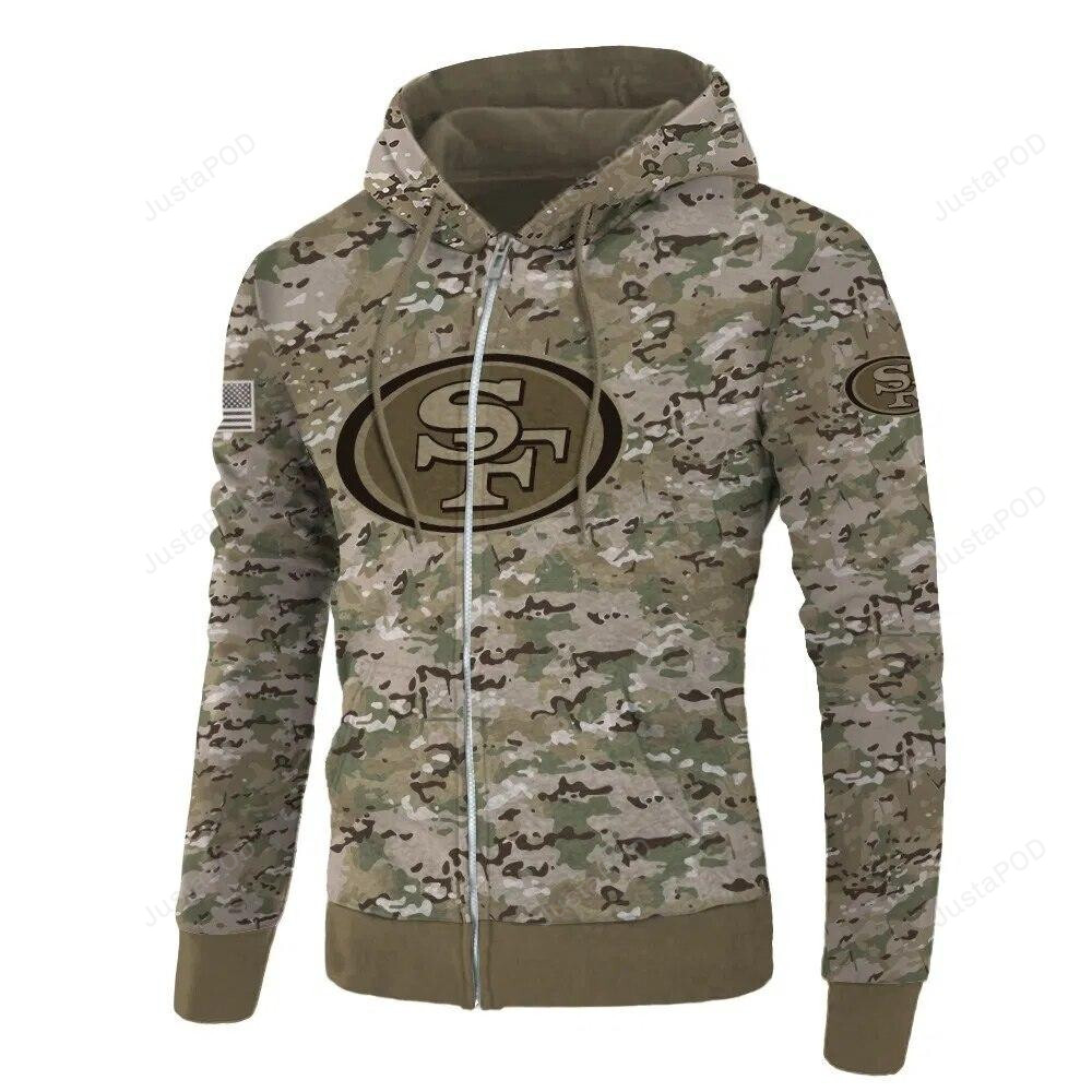 San Francisco 49ers 3d All Over Printed Hoodie Zip- Up Hoodie-trungten-yfwin