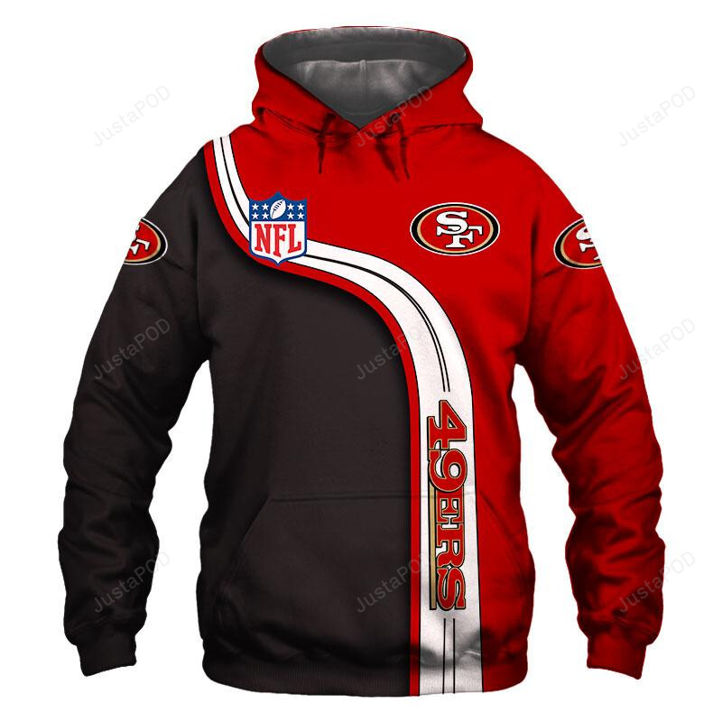 San Francisco 49ers 3d All Print Hoodie Zip- Up Hoodie