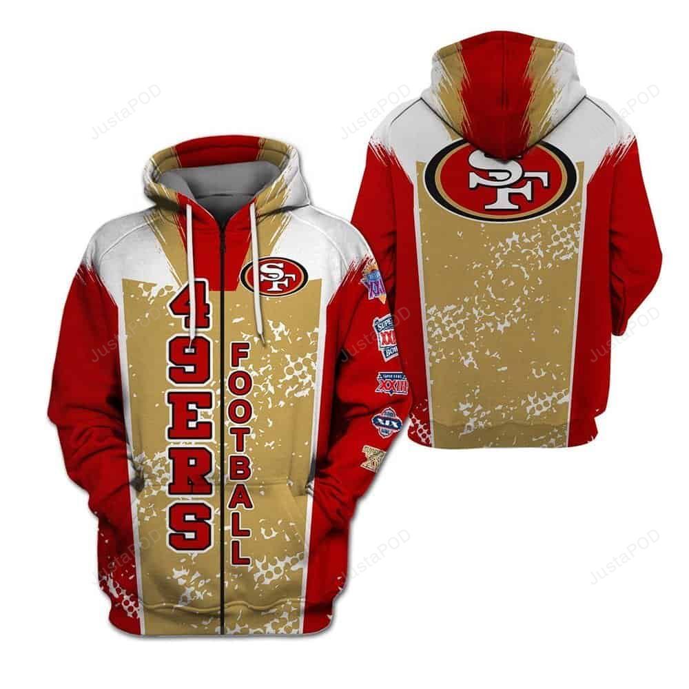 San Francisco 49ers American Football Team Nfl 3d All Over Print Hoodie Zip-up Hoodie-trungten-6fsdy