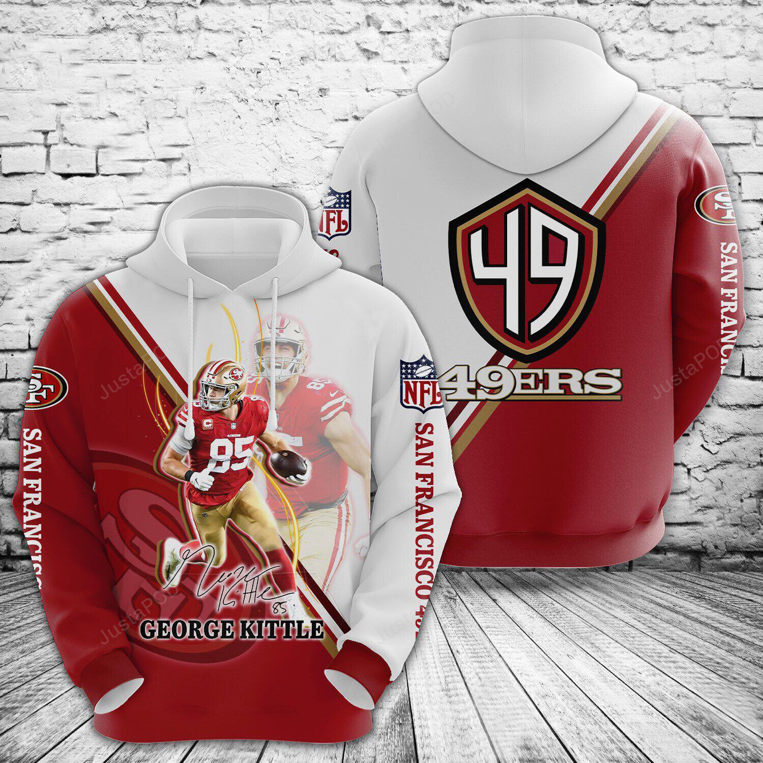 San Francisco 49ers George Kittle Signatures Limited Edition Full 3d All Over Print Hoodie Unisex Sizes S-5xl Gts000267