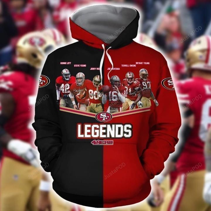 San Francisco 49ers Legends Players Signed Fan Gift 3d Hoodie