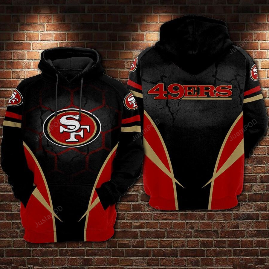 San Francisco 49ers Nfl Football 3d All Over Printed Hoodie Zip- Up Hoodie