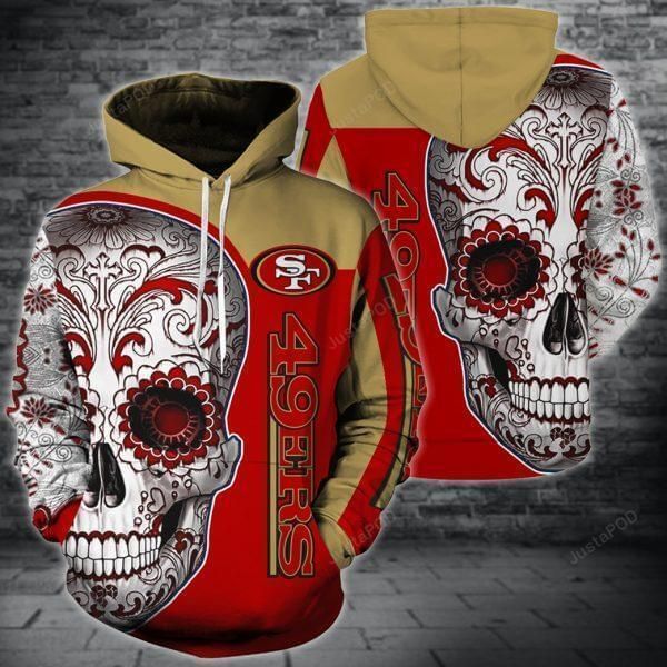 San Francisco 49ers Sugar Skull Fan 3d Hoodie