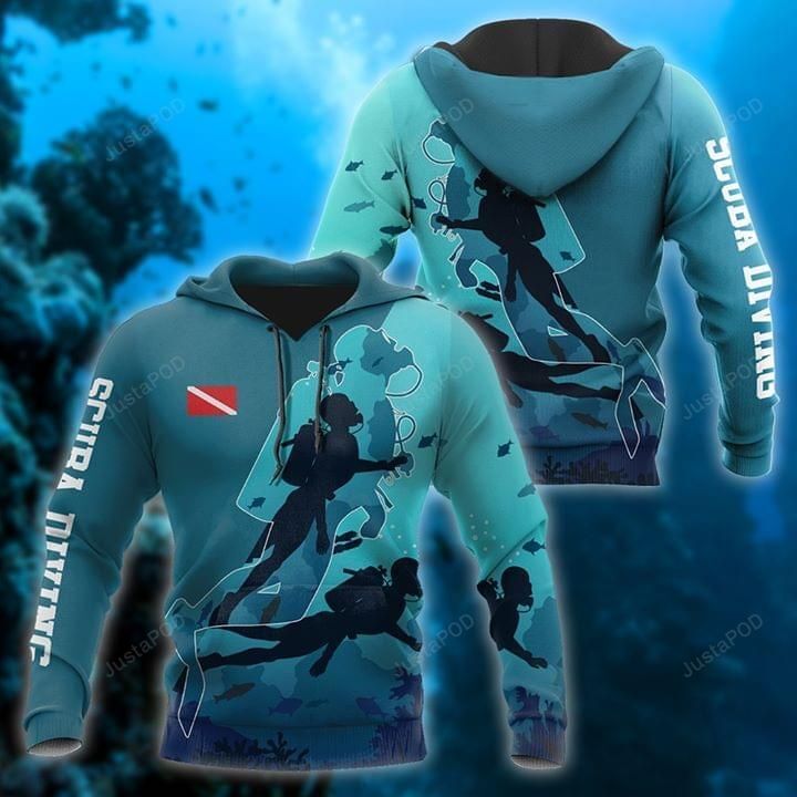 Scuba Diving Lovers 3d All Over Print Hoodie Zip-up Hoodie