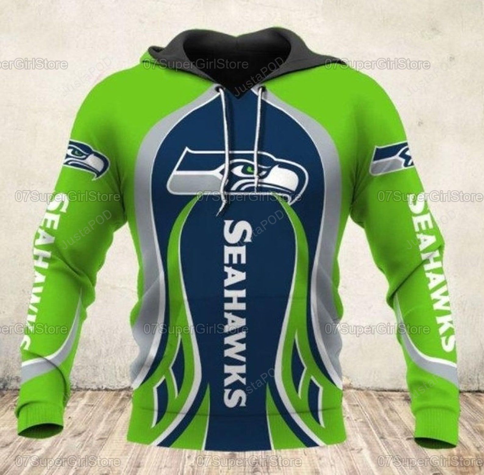 Seattle Seahawks 3d All Over Print Hoodie Zip-up Hoodie-trungten-77gtl